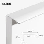 Aluminum Concealed Edge Finger Pull Hidden Bar Drawer Pulls Cabinet Drawer Pull Richie's white-120mm