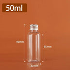 Clear Plastic Bottles with Aluminum Cap – 5ml to 500ml Cosmetic Storage Bottles Richie's A8