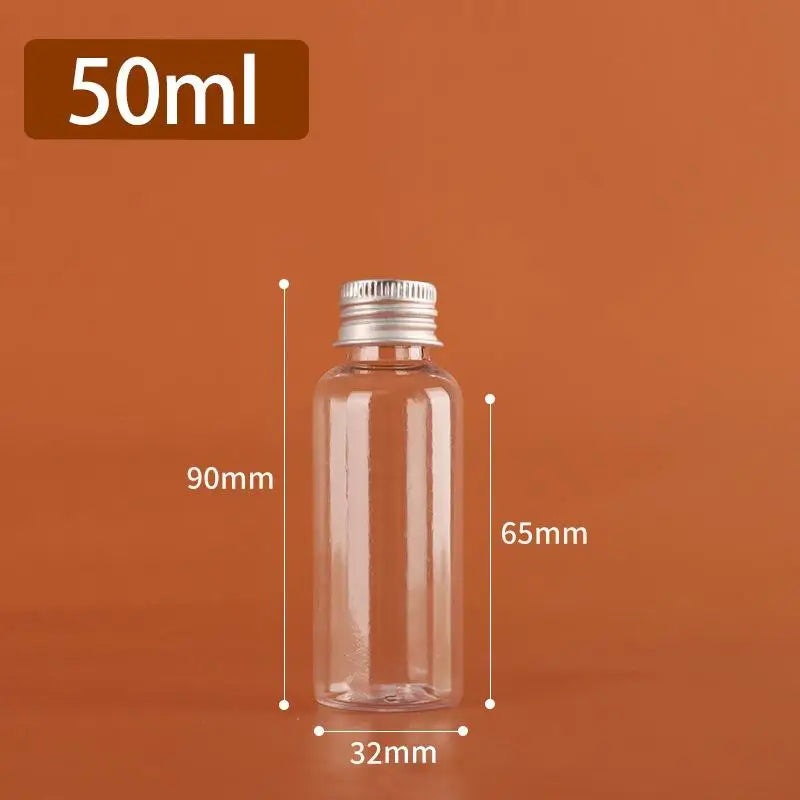 Clear Plastic Bottles with Aluminum Cap – 5ml to 500ml Cosmetic Storage Bottles Richie's A8