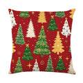 Christmas Cushion Cover – Tree Print Checkered Pillowcase 45×45cm Decorative Pillow Cover Richie's Style 8