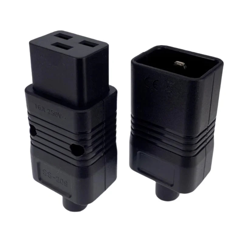 IEC320 C19 C20 16A 250V PDU UPS Power Connector Plug Adapter Power Plug Connector Richie's
