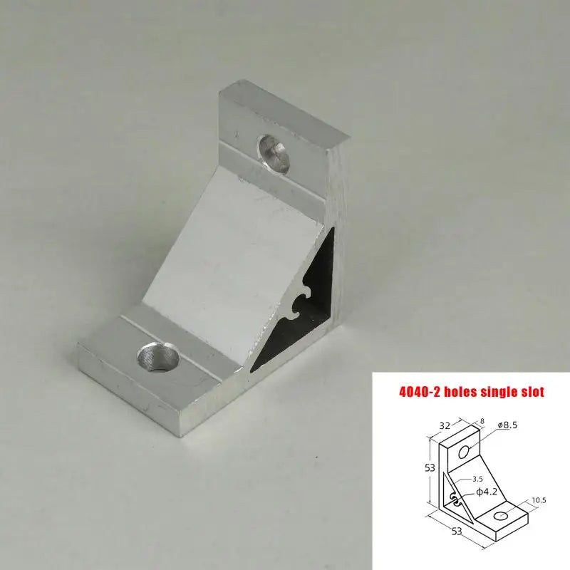 2Pcs 90° Angle Bracket for 2020–6060 Aluminum Profile DIY Frame Aluminum Corner Bracket Richie's 4040 2holes