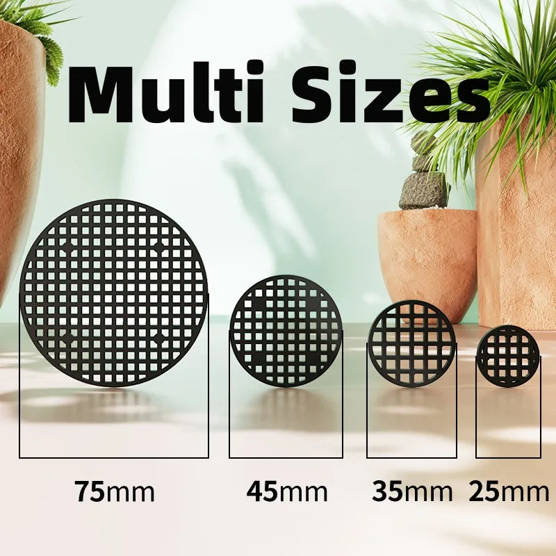 100Pcs Round Pot Drainage Mesh Pads | Bonsai Bottom Grid Screens Pot Drainage Mesh Richie's