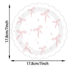 10pcs Pink Cherry Disposable Paper Plates 7 Inch Party Tableware Disposable Paper Plates Richie's Type D
