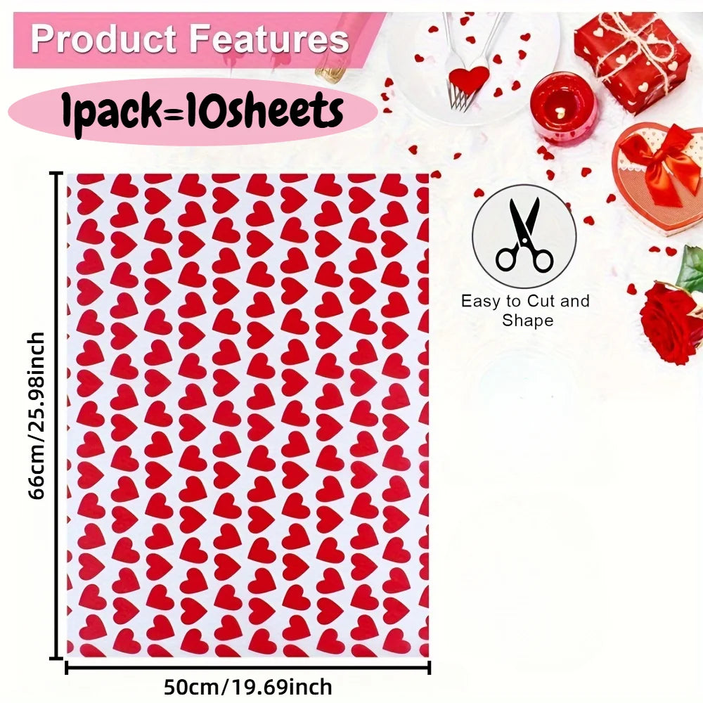 Red Heart Gift Tissue Paper – Bulk Wrapping Sheets for All Occasions Gift Tissue Paper Richie's