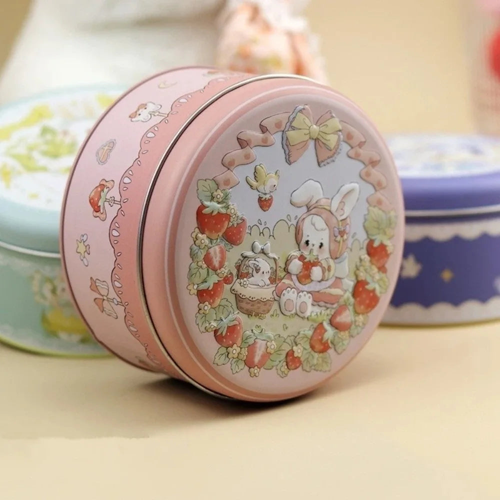 Round Cookie Tin Box | 3D Cartoon Candy Storage Can Cookie Tin Box Richie's 7 1Pc