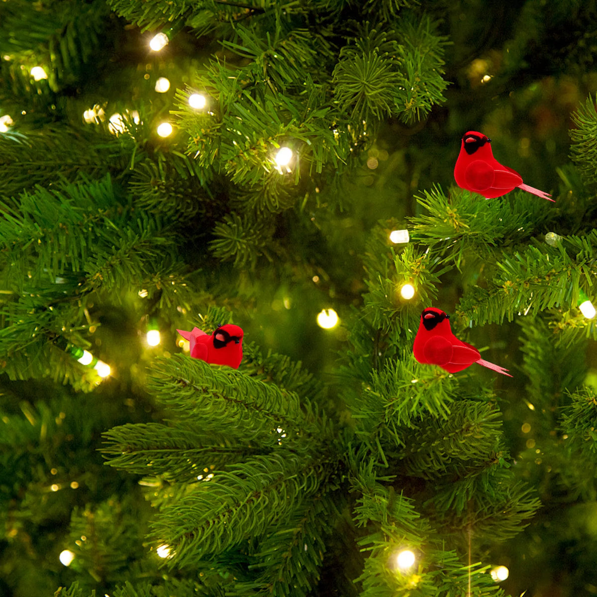 10Pcs Christmas Cardinal Red Bird Clip Ornaments – Xmas Decor Christmas Bird Ornaments Richie's
