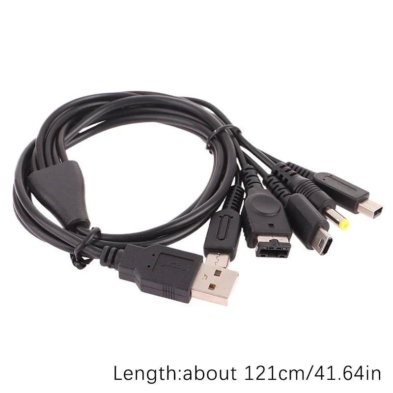 5-in-1 USB Charging Cable for 3DS, DSi, GBA SP, Wii U & PSP Game Console Charger Cable Richie's