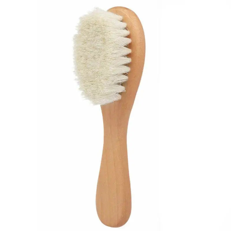 Newborn Baby Wooden Hairbrush & Wool Scalp Massager Comb Baby Hairbrush Comb Richie's B
