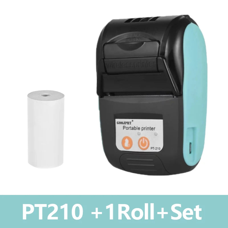 GOOJPRT PT-210 58mm Bluetooth Thermal Printer | Android iOS Bluetooth Thermal Printer Richie's PT-210 Green
