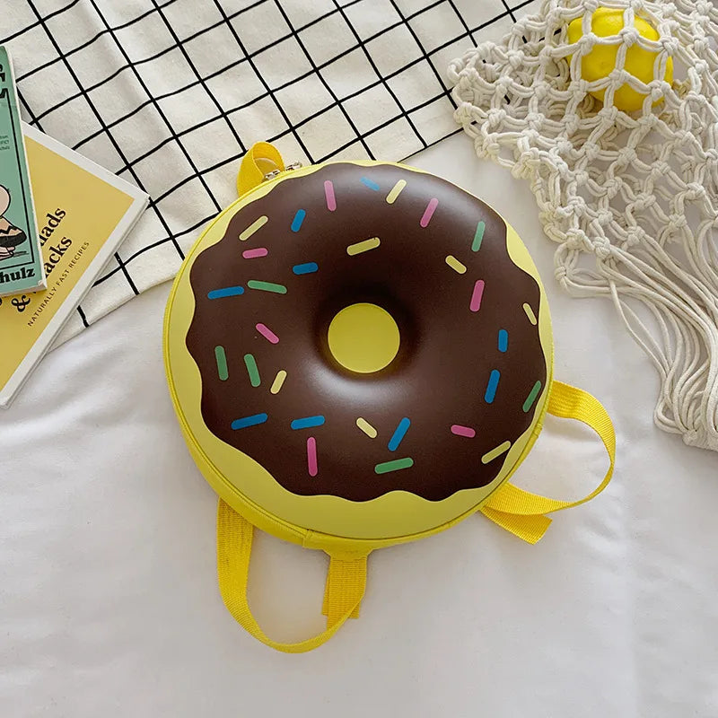 Cute Cartoon Donut Kids Backpack – Kindergarten Boys Girls Kids Cartoon Backpack Richie's Yellow