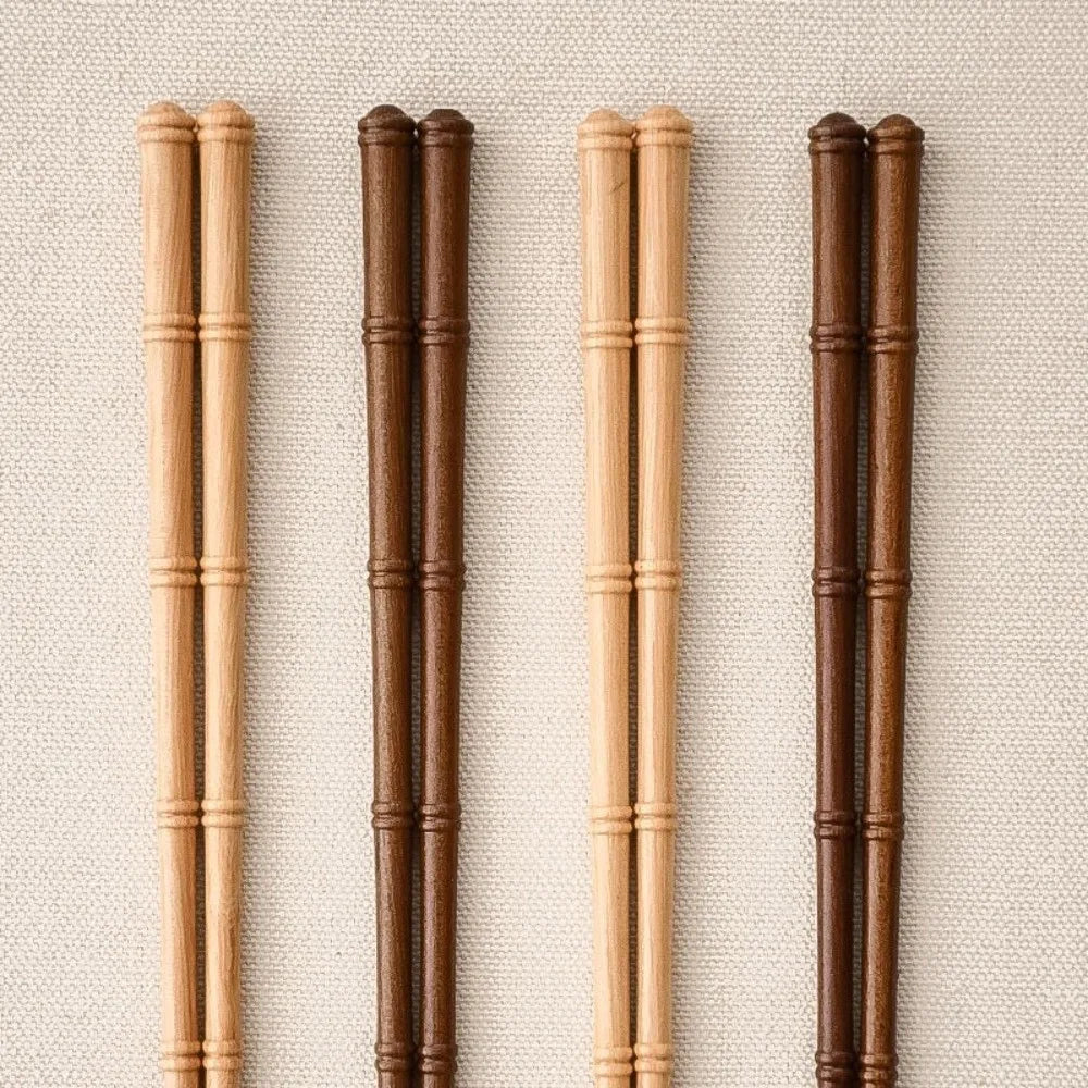 Retro Wooden Chopsticks Japanese Style Sushi Pointed Tips Pair Wooden Chopsticks Richie's
