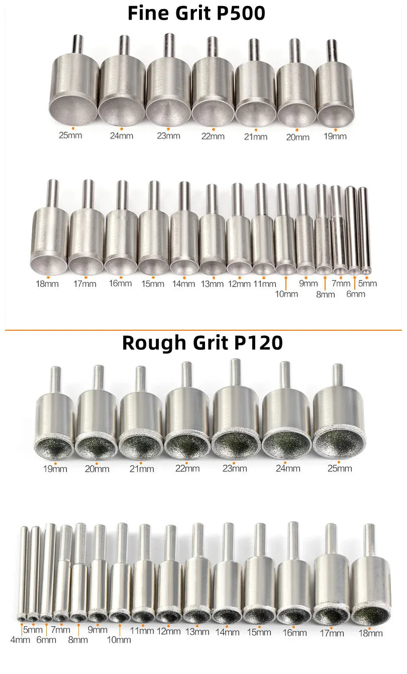 Spherical Concave Grinding Head 3–25mm | Rotary Tool Burr Rotary Abrasive Burr Richie's