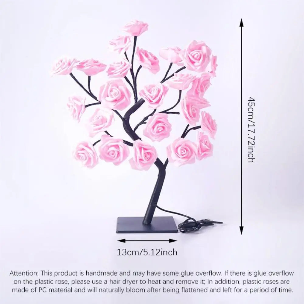 USB Rose Flower Tree LED Table Lamp | Warm Holiday Decor LED Decorative Lamp Richie's