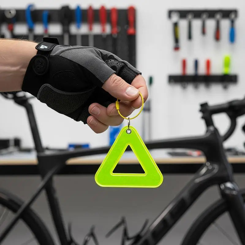 Reflective Triangle Safety Tag with Steel Ring – Bike & Outdoor Bicycle Safety Reflector Richie's