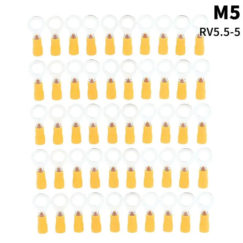 RV5.5 Insulated Ring Crimp Terminals M4–M8 | Marine & RV Wiring Ring Crimp Terminals Richie's RV5.5-5 50pcs