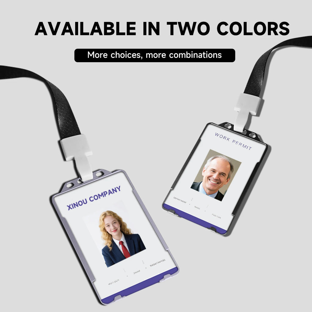 Aluminum Vertical ID Badge Holder with Lanyard | Zeeker ID Badge Holder Richie's
