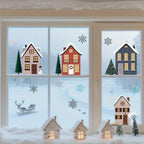 Christmas Snow Village Window Clings – Removable Winter Stickers Window Clings Richie's