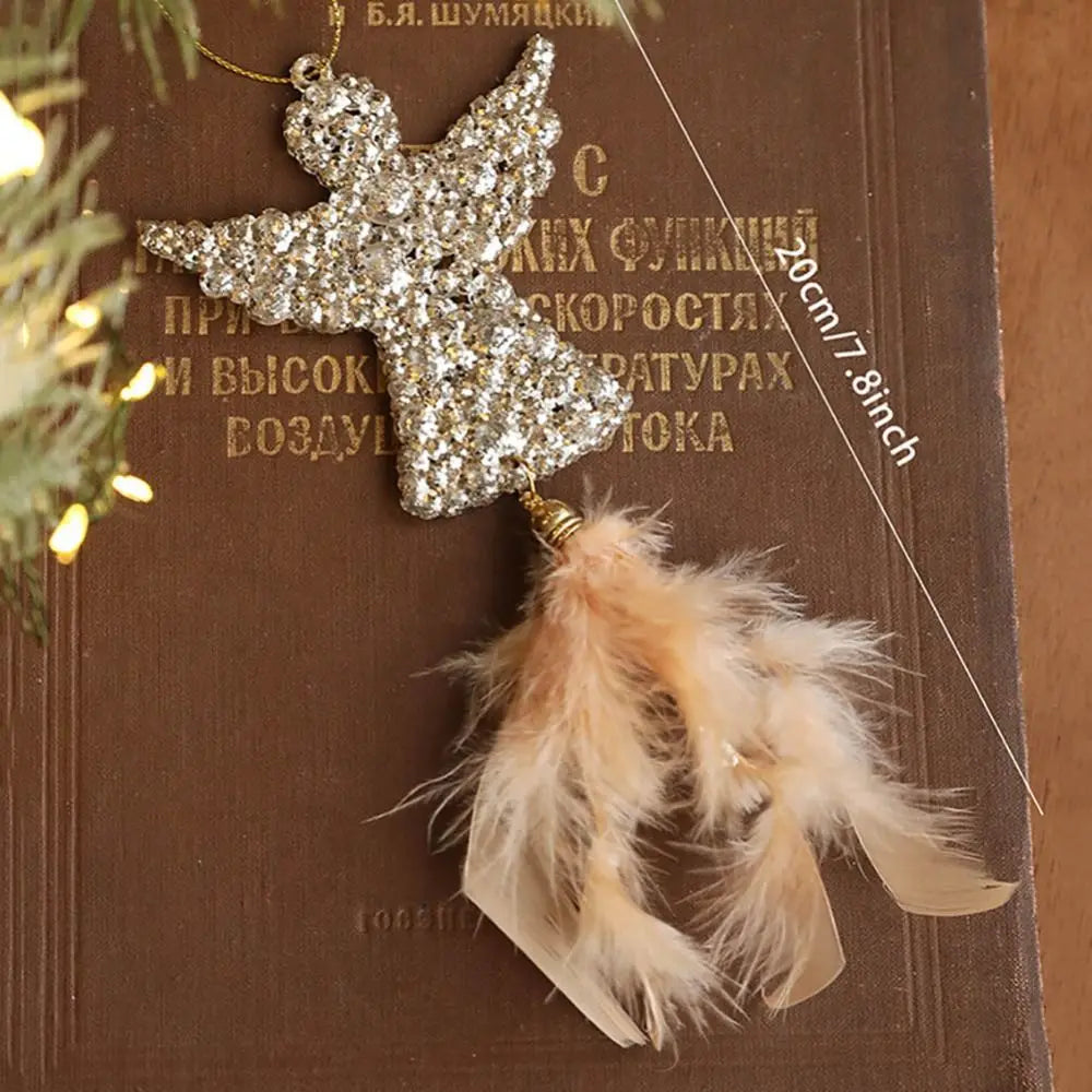 Christmas Feather Pendant Ornament – Angel Snowflake Elk 20cm Christmas Tree Ornament Richie's
