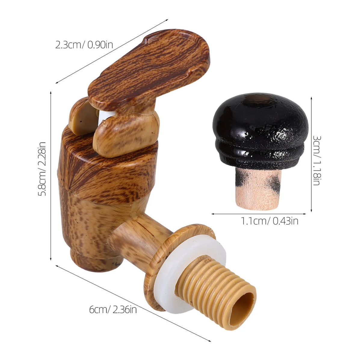Wine Barrel Spigot & Plug Replacement – Airtight Tap Set Barrel Tap Accessory Richie's