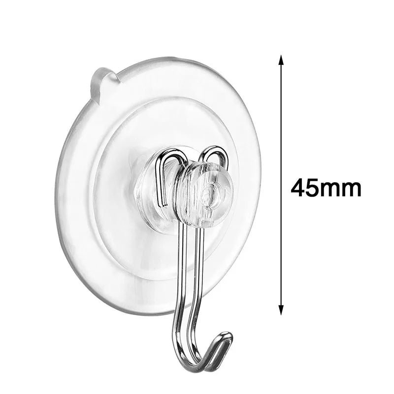 Suction Cup Hooks Transparent PVC & Metal Wall Hooks 5/10 Pcs Suction Cup Hooks Richie's
