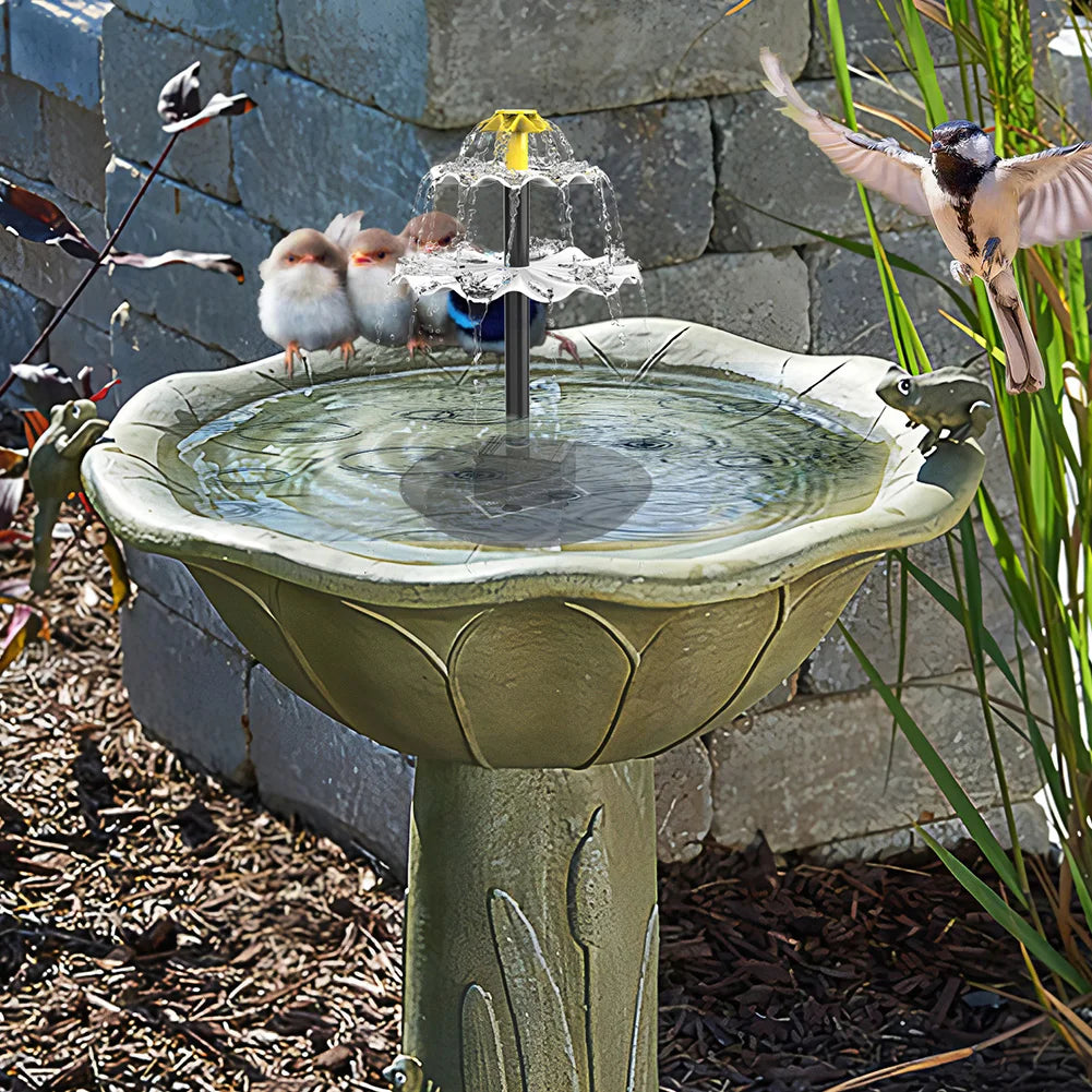 3-Tier Solar Bird Bath Fountain – 9 Nozzles, Yard & Patio Solar Garden Fountain Richie's