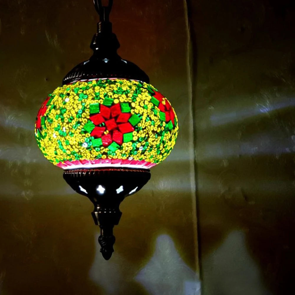 Turkish Mosaic Pendant Light – Handcrafted Glass Globe Chandelier Mosaic Pendant Light Richie's