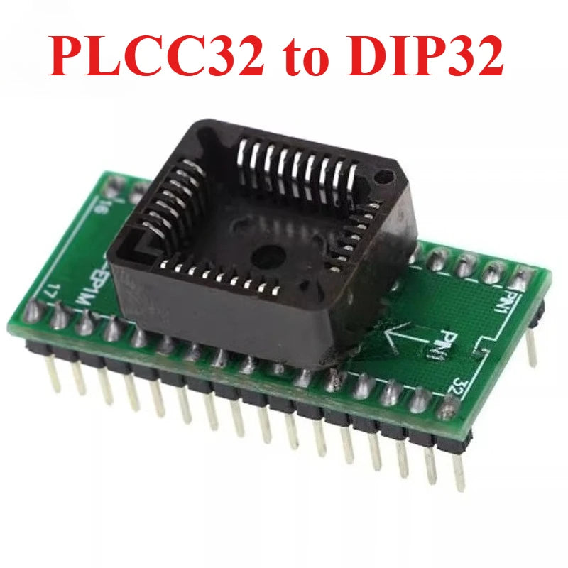 TQFP PSOP PLCC to DIP IC Adapter Socket Set – 4 Types IC Adapter Socket Richie's PLCC32 to DIP32