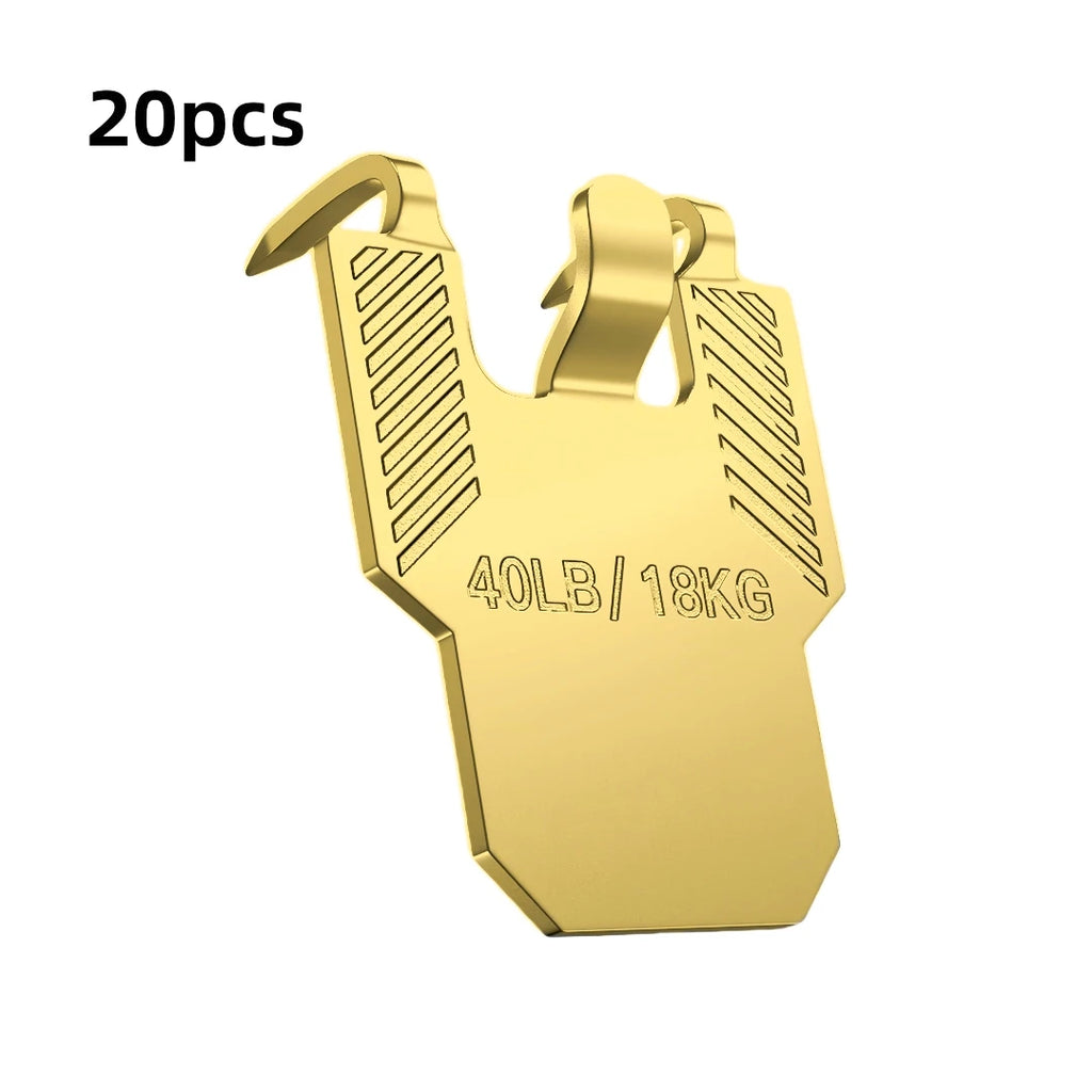 Claw Drywall Picture Hangers – No-Tool Wall Hooks Kit Picture Hanger Hooks Richie's 20PCS Golden