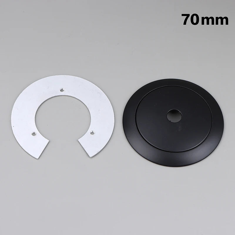 Aluminum Arc Cap Glass Globe Lampshade Holder – Flying Saucer Lampshade Holder Cap Richie's 70mm Black