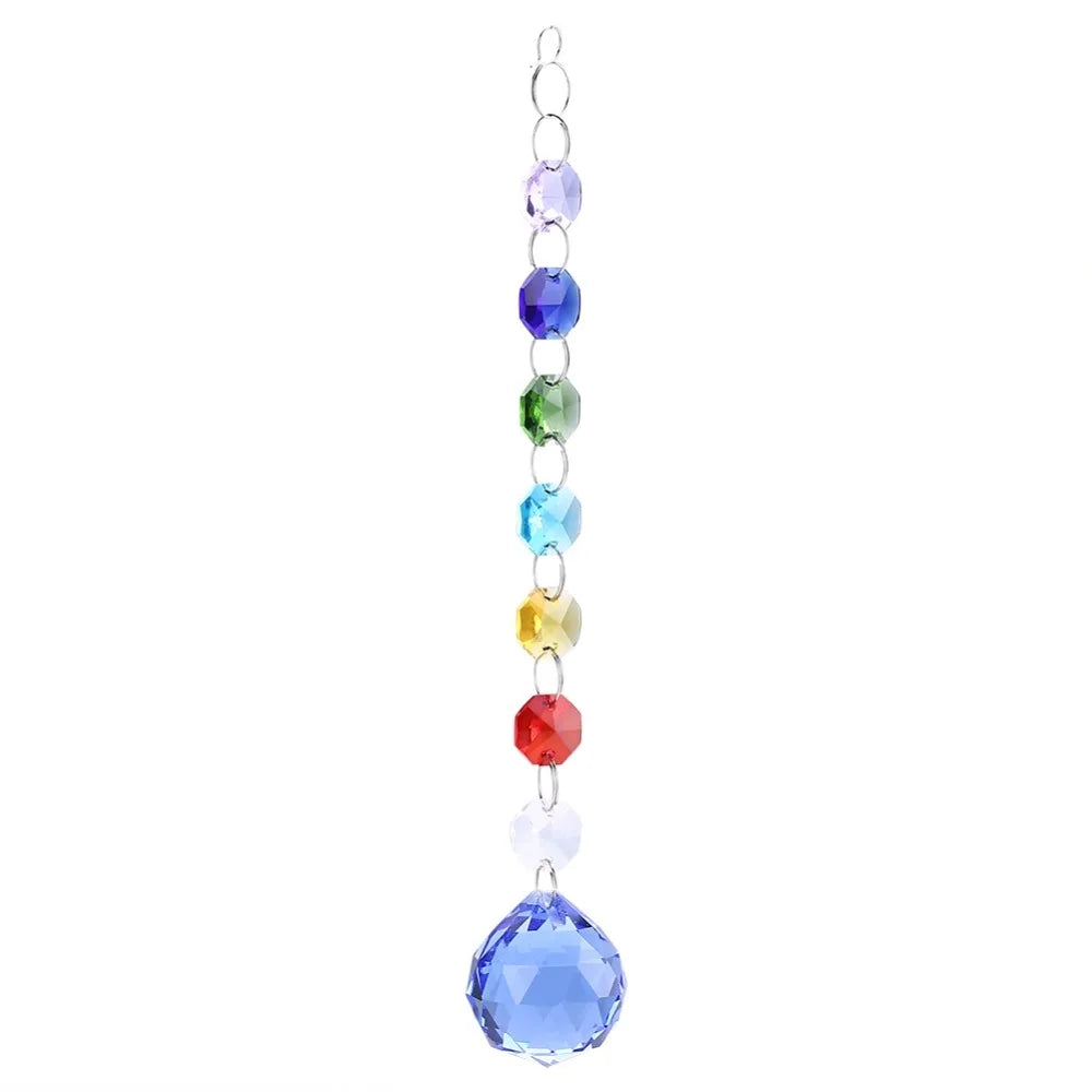 K9 Crystal Rainbow Suncatcher Hanging Pendant Prism Decor Crystal Suncatcher Pendant Richie's Blue