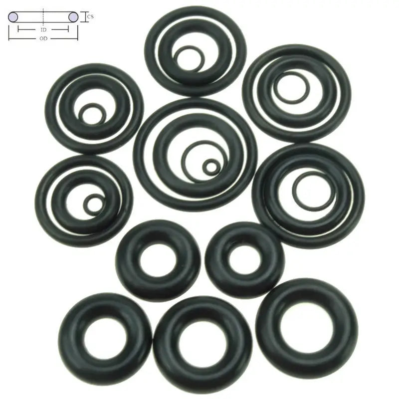 10pcs NBR Nitrile O-Ring Gaskets CS 1–3mm OD 3–80mm Black Rubber O-Ring Gasket Richie's