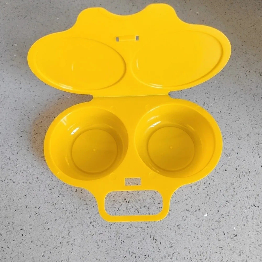 Microwave Egg Cooker Double Cup with Lid | Non-Stick Steamer Microwave Egg Cooker Richie's