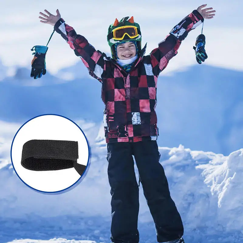 Elastic Wrist Straps for Ski & Snowboard Gloves | Unisex Ski Glove Strap Richie's