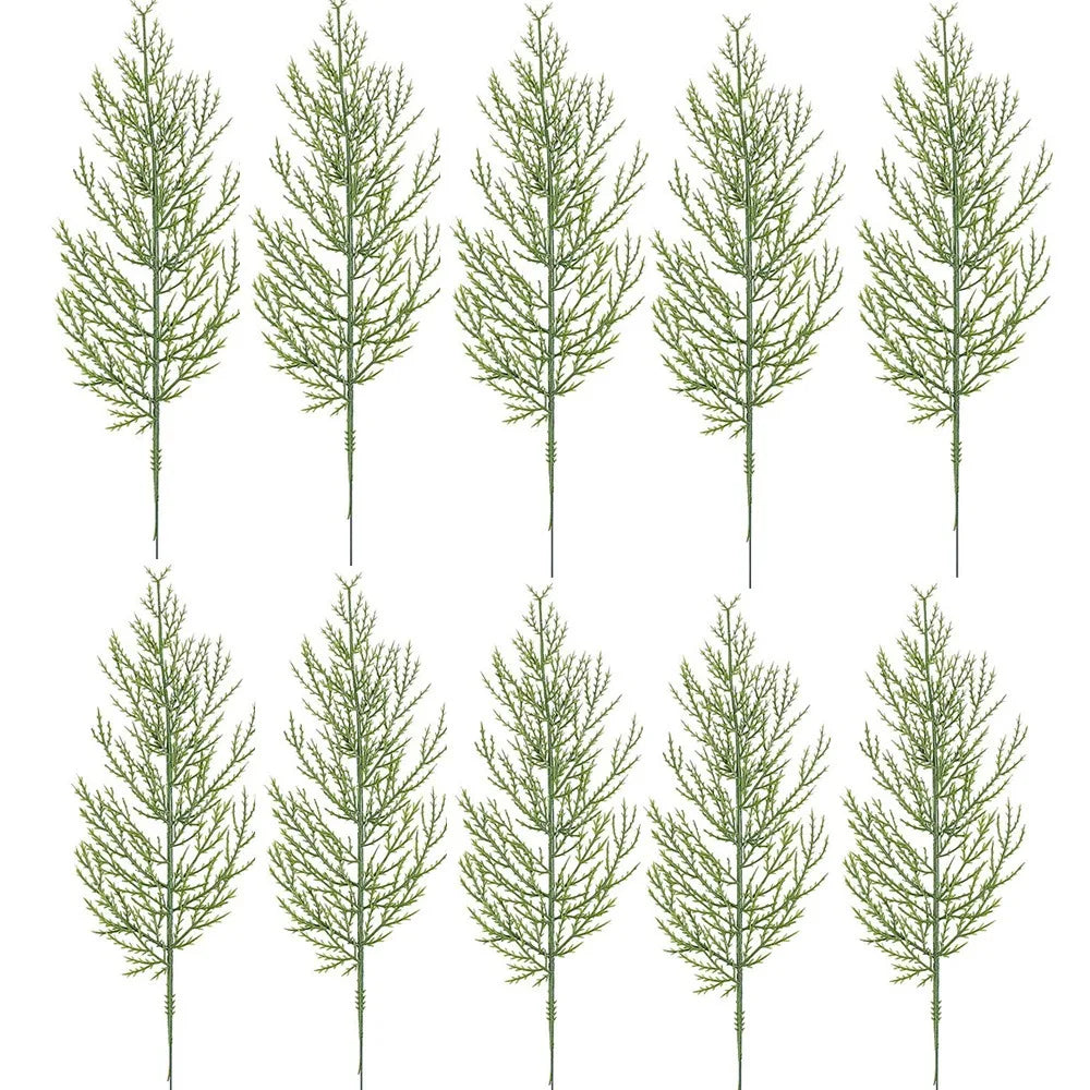 Artificial Pine Branch Sprigs 35cm – 5 or 10 Pack | Evergreen Artificial Pine Branches Richie's 10PCS