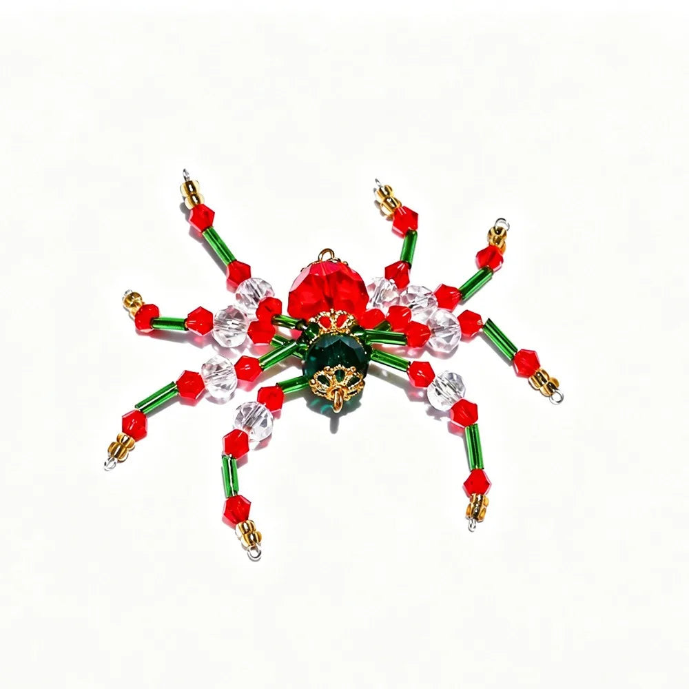 Beaded Spider Hanging Ornament – Crystal Faceted Halloween Décor Halloween Hanging Ornament Richie's Style6