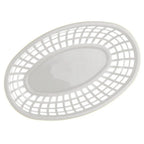 Reusable Oval Plastic Food Serving Basket – Snack & Hot Dog Tray Food Serving Basket Richie's White