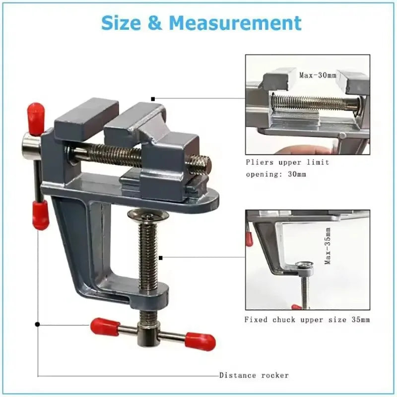 Mini Table Vise Clamp – Stainless Steel DIY Woodworking Fixture Bench Vise Clamp Richie's