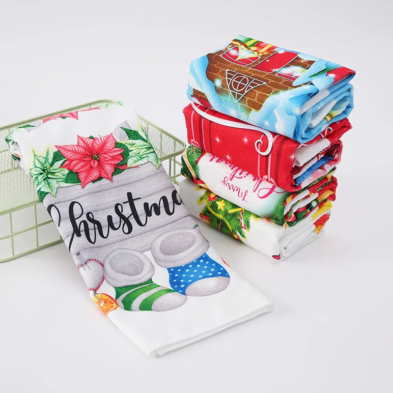 Christmas Microfiber Towels – Snowflake & Tree Festive Patterns Christmas Microfiber Towels Richie's