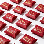 10pcs Golden Foil Christmas Pillow Gift Boxes – Small Wrap Gift Pillow Boxes Richie's