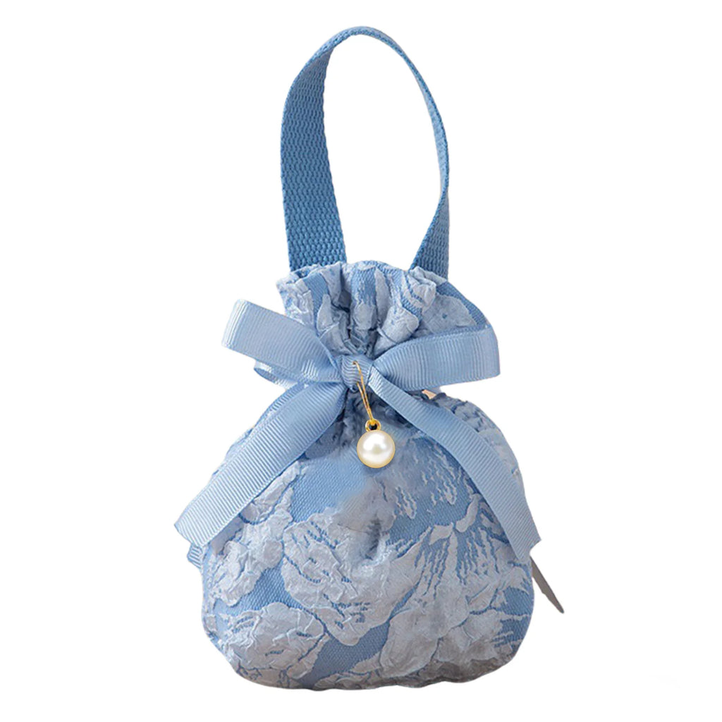 Christmas Candy Gift Bag – Fabric Drawstring Party Favor Bag Gift Favor Bag Richie's Sky Blue B