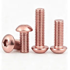 Red Copper Hex Socket Machine Screws M2–M8 | T2 Round Head Copper Machine Screws Richie's