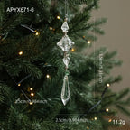 Acrylic Christmas Tree Pendant with Faux Pearl Drop Ornament Christmas Tree Ornament Richie's 4