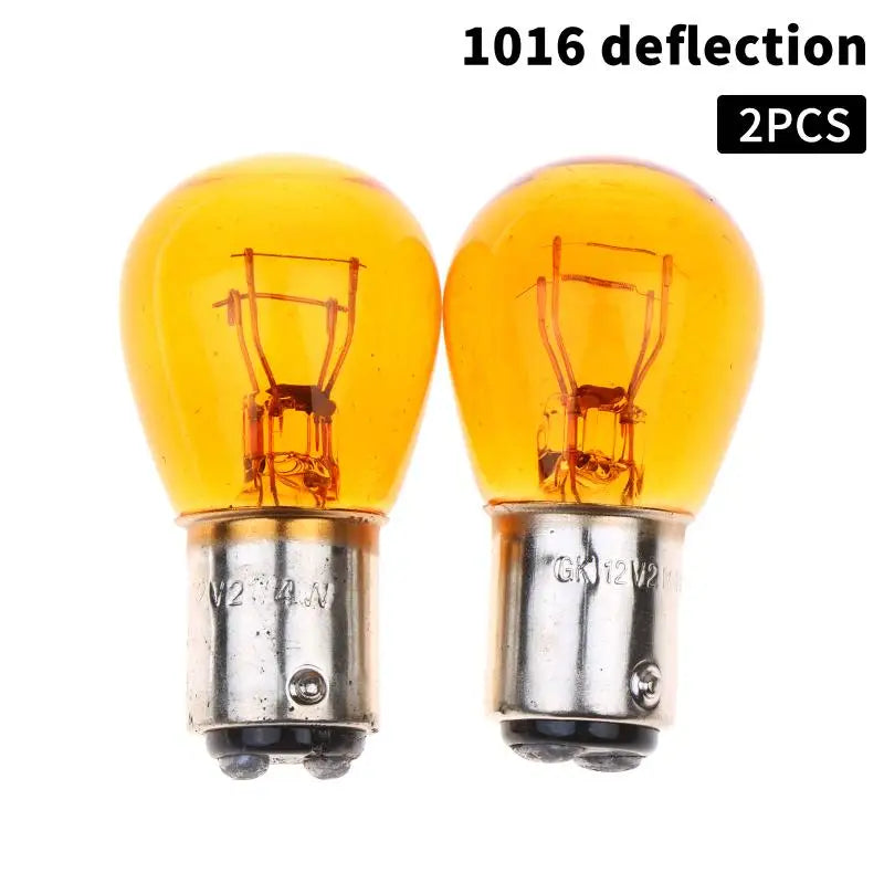 2-Pack Halogen Car Bulbs 1157 1141 12V/24V Amber & Clear Halogen Car Bulbs Richie's A12