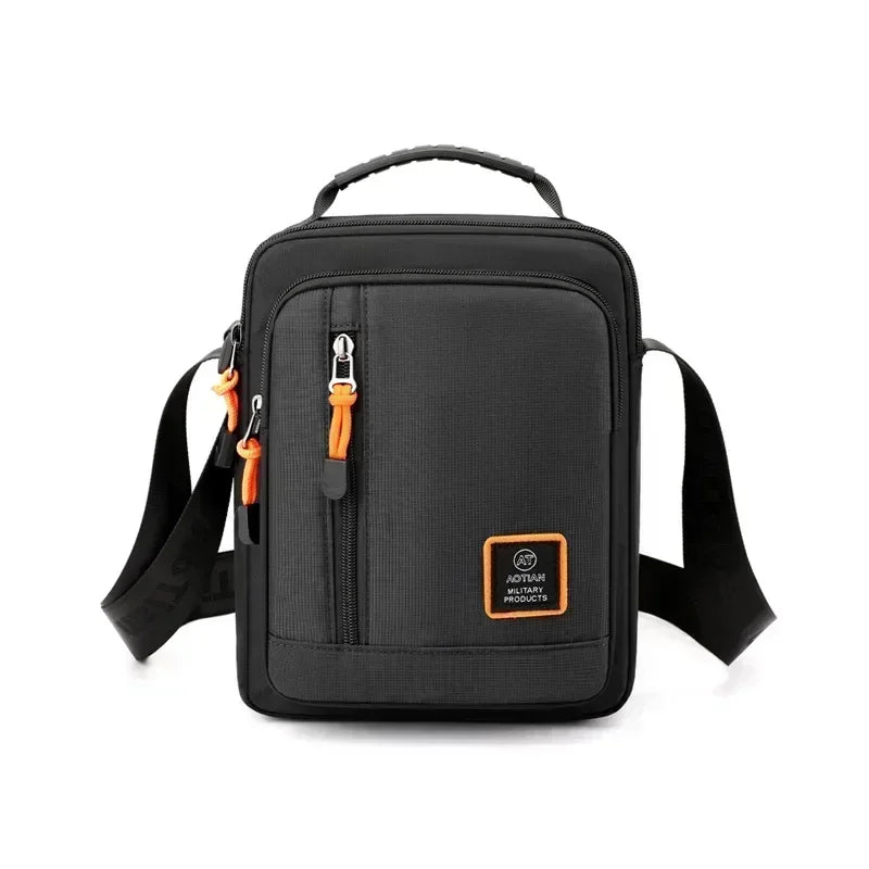 Men's Nylon Crossbody Messenger Bag – Casual Shoulder Handbag Men's Crossbody Bag Richie's black small