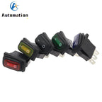 KCD3 Waterproof Rocker Switch 3-Pin ON-OFF 15A 250VAC LED Rocker Switch Richie's
