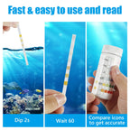 100Pcs 7-in-1 Aquarium Water Test Strips – Fish Tank Kit Aquarium Test Strips Richie's
