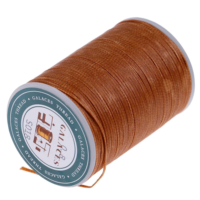0.8mm Waxed Polyester Thread 90m – High-Strength DIY Sewing Cord Waxed Craft Thread Richie's Brown