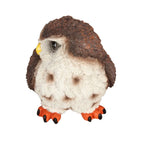Resin Owl Figurine | Waterproof Brown Owl Statue Garden Decor Resin Garden Figurine Richie's