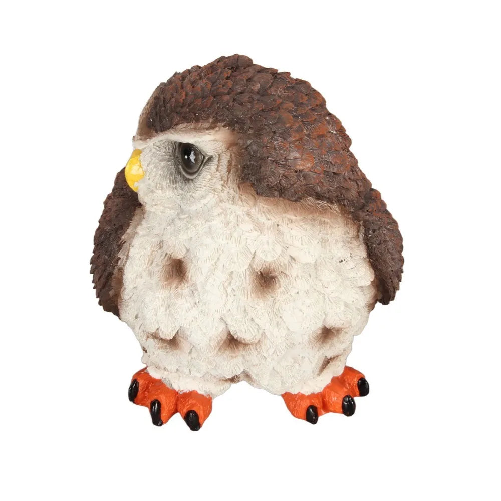 Resin Owl Figurine | Waterproof Brown Owl Statue Garden Decor Resin Garden Figurine Richie's